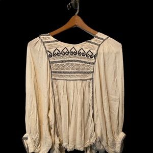 Free People Cyprus Ave Embroidered top